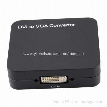 DVI to VGA Converter, Supports Analogue Video Output Up to UXGA and 1,080P with 10-bit DAC